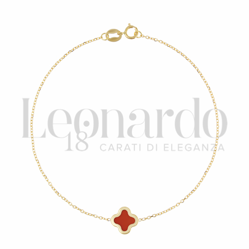 18 cm con Pietra Rossa Dura in Oro Giallo da 1gr.