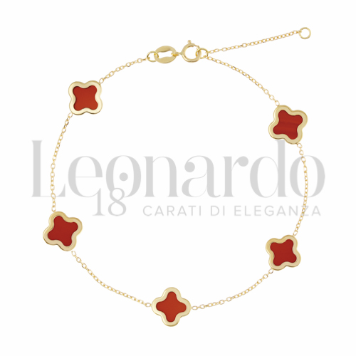 19 cm con riduzione a 17 cm con Pietra Rossa Dura in Oro Giallo da 2,5gr.