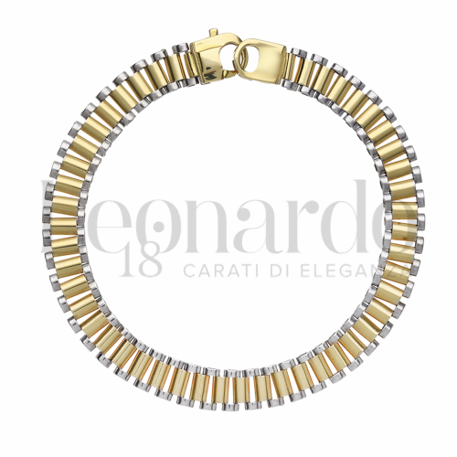 Larghezza 8 mm in Oro Giallo e Oro Bianco da 18,5gr.