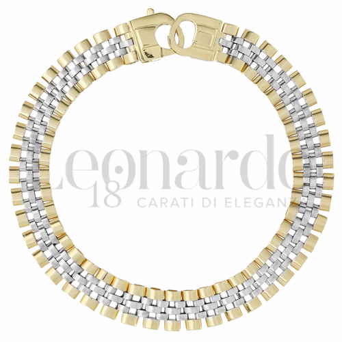 Larghezza 10 mm in Oro Giallo e Oro Bianco da 21,8gr.
