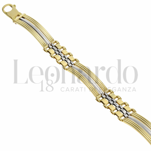 Larghezza 10 mm in Oro Giallo e Oro Bianco da 18,2gr.