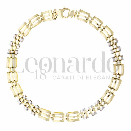 Larghezza 8 mm in Oro Giallo e Oro Bianco da 11,5gr.
