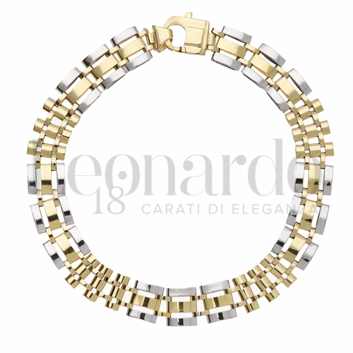 Larghezza 8 mm in Oro Giallo e Oro Bianco da 12,7gr.