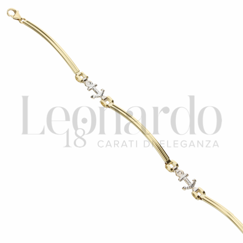 in Oro Giallo e Oro Bianco da 4,3gr.