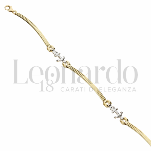 in Oro Giallo e Oro Bianco da 4,3gr.