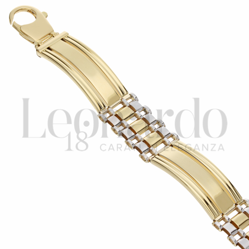 Larghezza: 14 mm in Oro Giallo e Oro Bianco da 25gr.