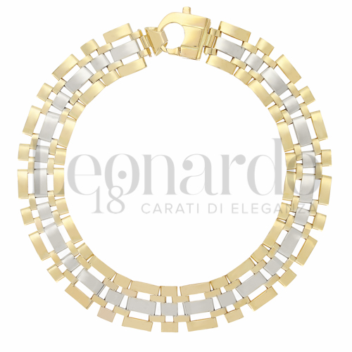 Larghezza 10 mm in Oro Giallo e Oro Bianco da 17,2gr.
