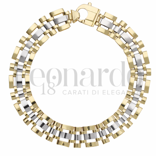 Larghezza 10 mm in Oro Giallo e Oro Bianco da 16,9gr.
