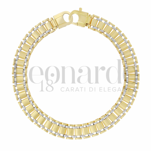 Larghezza 8 mm in Oro Giallo e Oro Bianco da 18,4gr.
