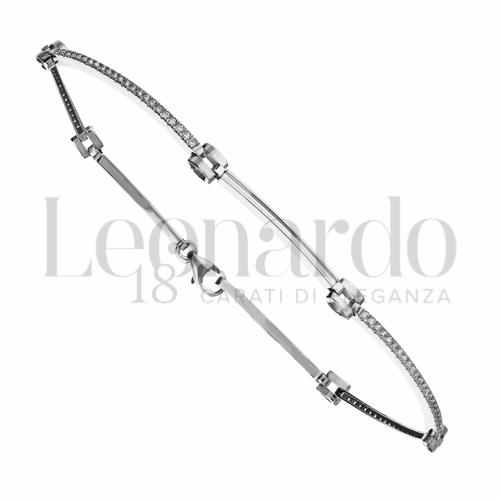 con Zircone bianco in Oro Bianco da 4,5gr.