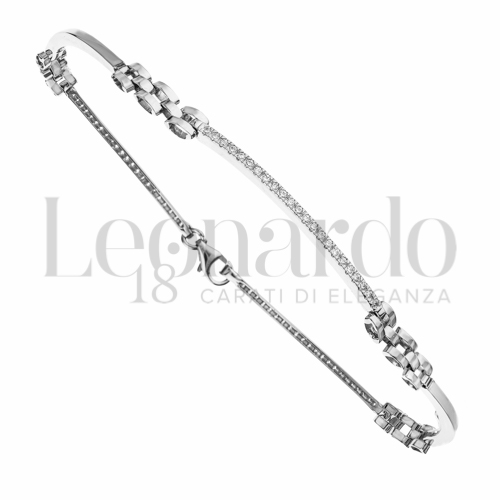 con Zircone bianco in Oro Bianco da 4,5gr.