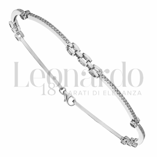con Zircone bianco in Oro Bianco da 4,5gr.
