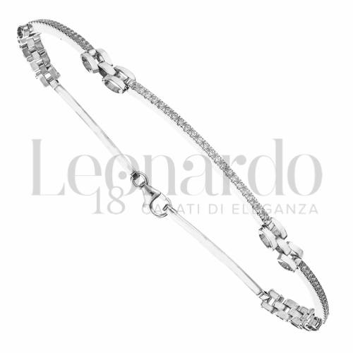 con Zircone bianco in Oro Bianco da 4,5gr.