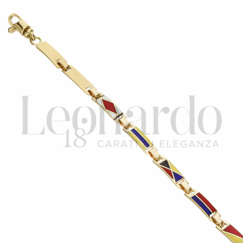 1° Misura con Smalto in Oro Giallo da 7,7gr.