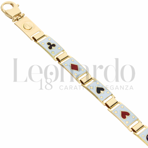 4° Misura con Smalto in Oro Giallo da 23,9gr.