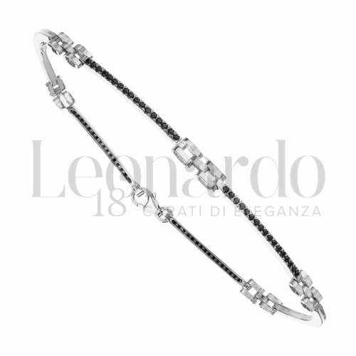 con Zirconi neri in Oro Bianco da 4,8gr.