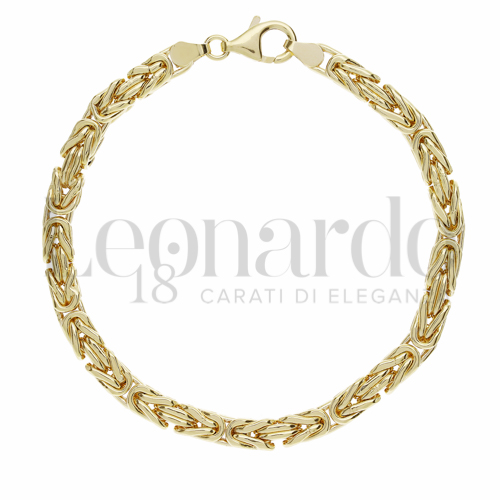Bracciali Bracciale maglia Bizantina da Uomo in Oro 18 Carati Lunghezza: 22 cm Misura: 3° 9,8g