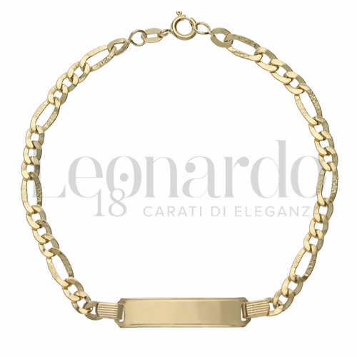 3+1 Satinata Maglia in Oro Giallo da 5,9gr.