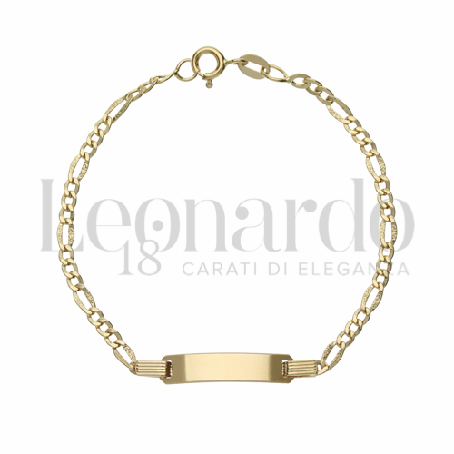 3+1 Satinata Maglia in Oro Giallo da 3gr.