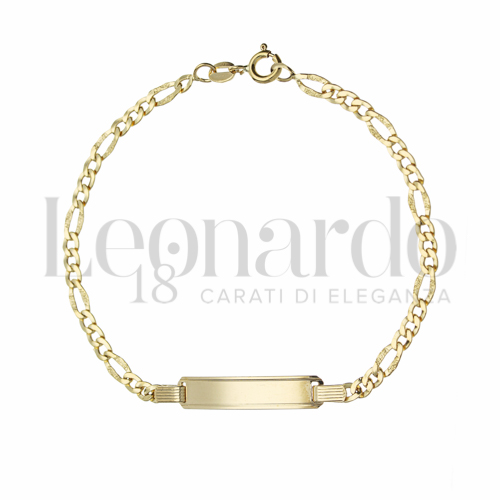 3+1 Satinata Maglia in Oro Giallo da 3,7gr.