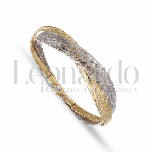 Moschettone a pera in Oro Giallo e Oro Bianco da 3,6gr.