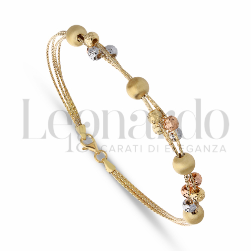 Moschettone a pera in Oro Giallo, Oro Bianco e Oro Rosa da 4,6gr.