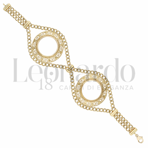 Lucida, satinata e diamantata in Oro Giallo da 17,9gr.