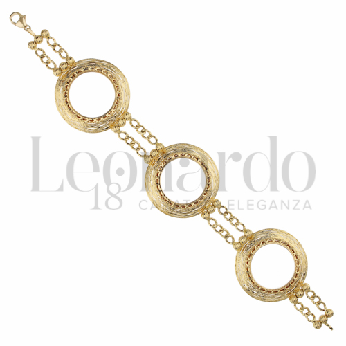 Lucida, satinata e diamantata in Oro Giallo da 18,3gr.