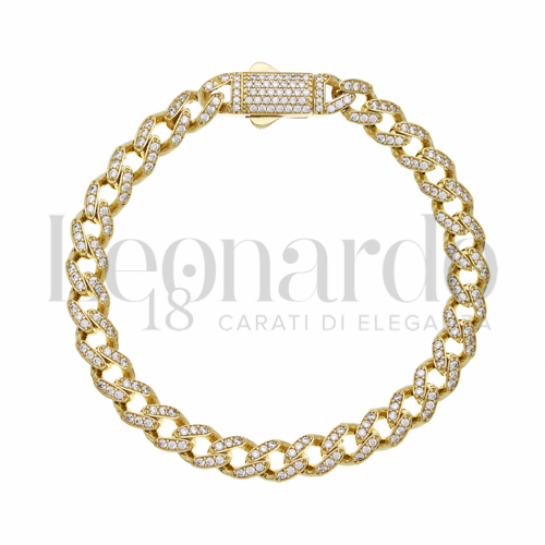 Bracciali Bracciale Maglia Cubana in Oro 18 Carati Larghezza: 7,00 mm Lunghezza: cm Chiusura: A cassetta 17,6g