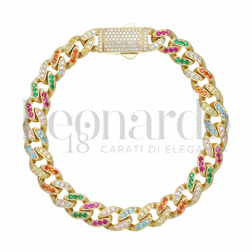 20 cm con Pietre Rainbow in Oro Giallo da 18,7gr.