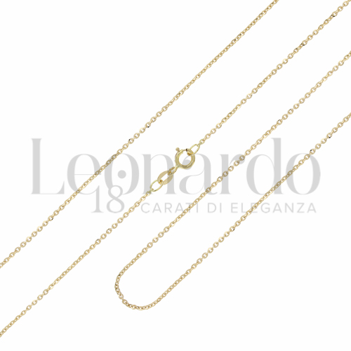 Collana Oro Giallo 333 NKlaus - Catena A Ancora 1,3 Mm, Lunghezza Da 38 A 60 Cm, Diamantata 8 Carati - 3