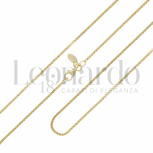 Vinani UBC00 Catenina Argento 925 A Maglia Fine – Lunghezza 40-80 Cm, Spessore 1 Mm, Chiusura A Moschettone