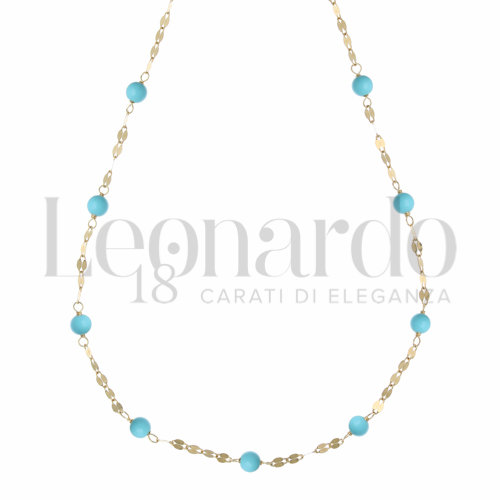 con Turchese in Oro Giallo da 1,9gr.