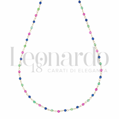Spinelli Multicolor: Fucsia, Verdi, Blu con Spinelli in Oro Giallo da 2,2gr.