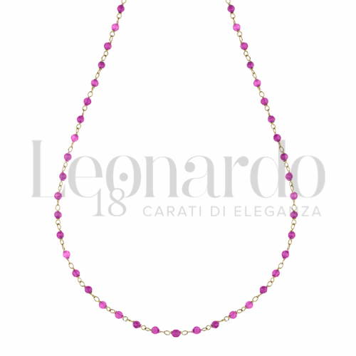 Spinelli Fucsia con Spinelli in Oro Giallo da 2,7gr.
