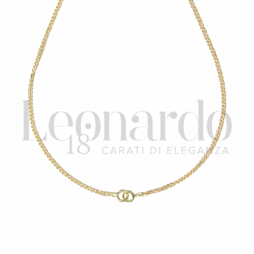 NKlaus Catena Cordoncino Oro Giallo 333 Massiccio - 42 Cm, 2.4 G, Larghezza 1.4 Mm