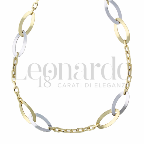 Lunghezza 45 cm in Oro Giallo e Oro Bianco da 6,5gr.