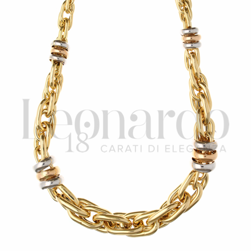 Lunghezza 45 cm in Oro Giallo, Oro Bianco e Oro Rosa da 29,8gr.
