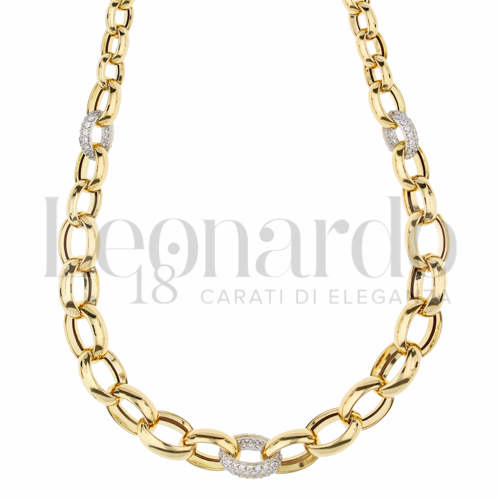 con Zircone bianco in Oro Giallo da 18,2gr.