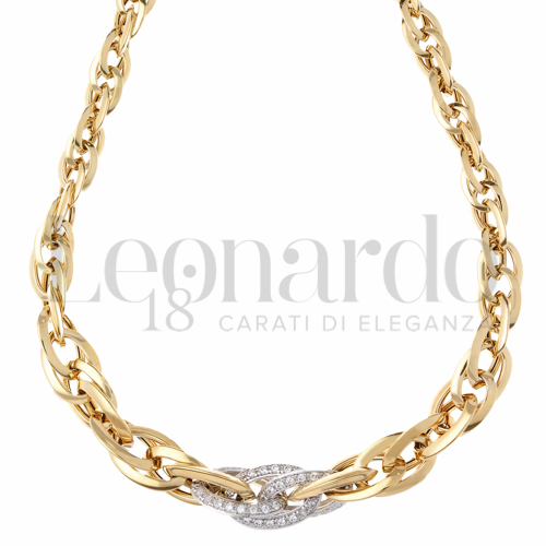 Lunghezza 45 cm con Zircone bianco in Oro Giallo da 12,7gr.