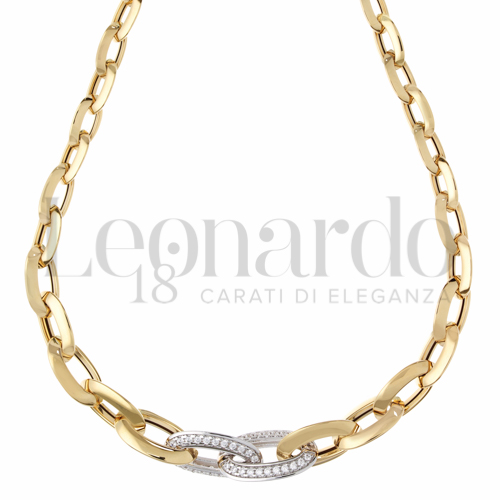 Lunghezza 45 cm con Zircone bianco in Oro Giallo da 13,5gr.