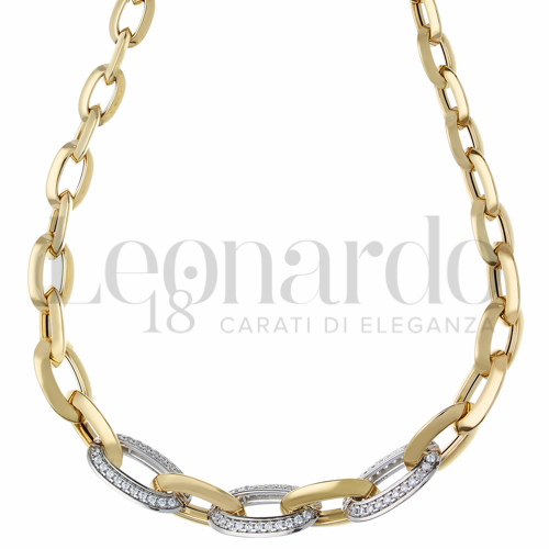 Lunghezza 45 cm con Zircone bianco in Oro Giallo da 14,9gr.