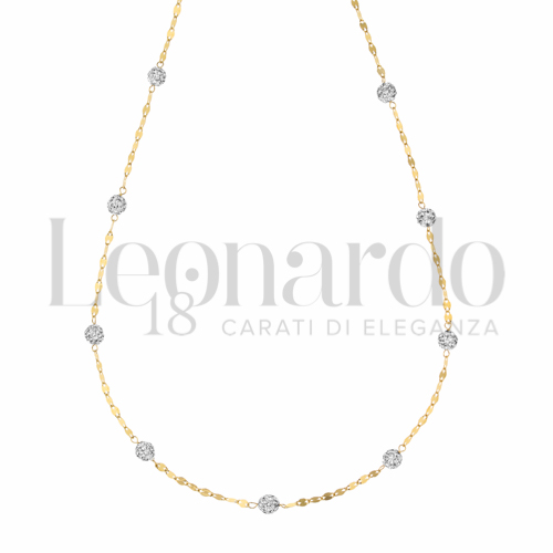 Lunghezza 45 cm con Resina e zirconi in Oro Giallo da 2,2gr.
