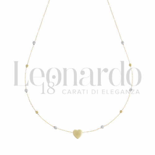Forma o finitura Cuore in Oro Giallo e Oro Bianco da 1,9gr.