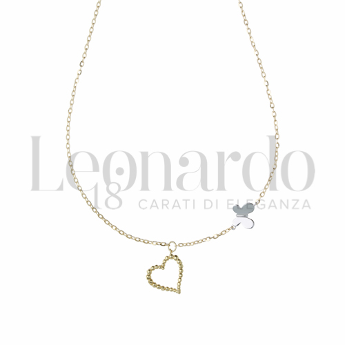 Forma o finitura Cuore in Oro Giallo e Oro Bianco da 3,6gr.