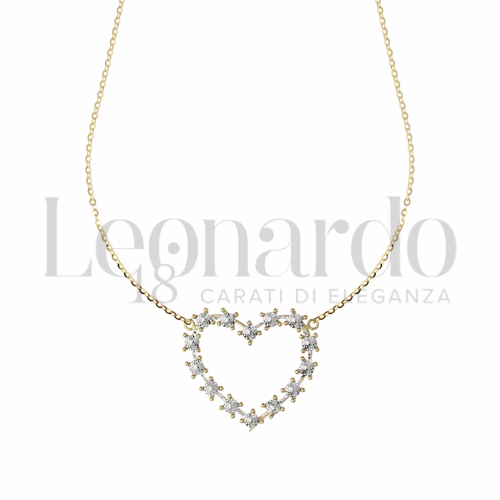 Forma o finitura Cuore in Oro Giallo e Oro Bianco da 2,9gr.