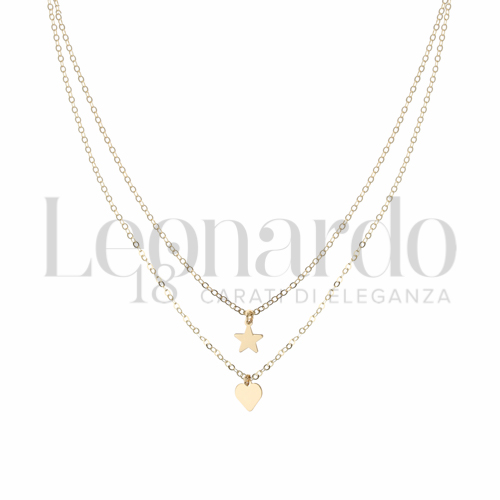 Forma o finitura Cuore e Stella in Oro Giallo da 2,6gr.