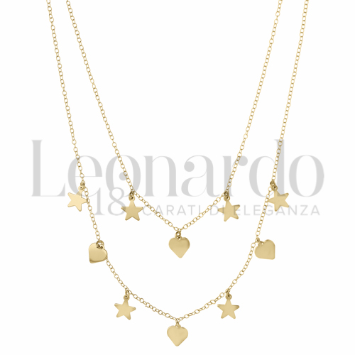 Forma o finitura Cuore e Stella in Oro Giallo da 4,4gr.