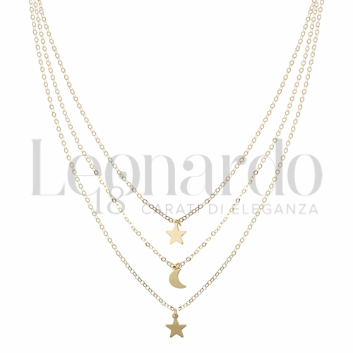 Forma o finitura Luna e Stella in Oro Giallo da 3,8gr.