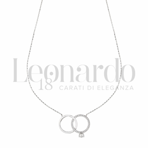 con Zircone bianco in Oro Bianco da 2,5gr.